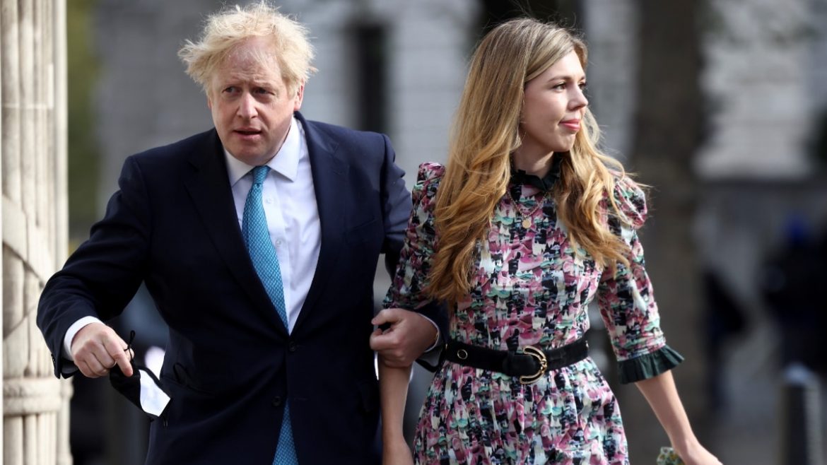 Boris Johnson and fiancée Carrie Symonds