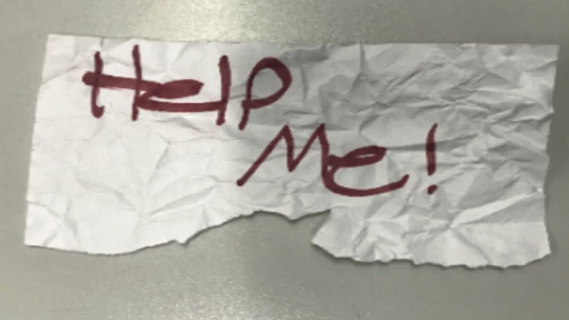 A 13-year-old used a ‘Help Me!’ sign to escape