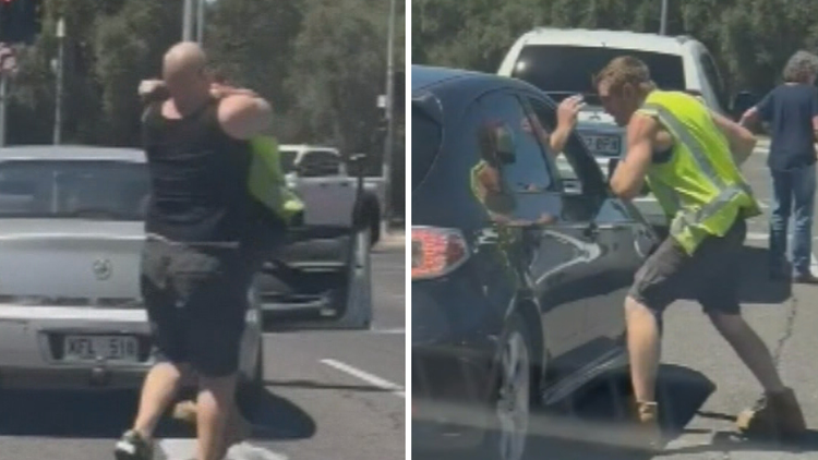 Road rage brawl at busy Adelaide intersection
